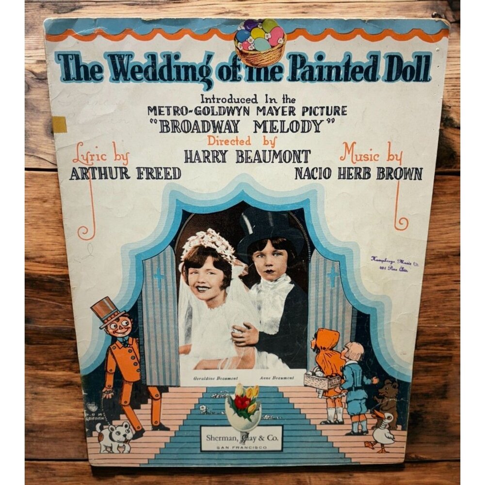 The Wedding of the Painted Doll Vtg Piano Sheet Music from Broadway Melody 1929